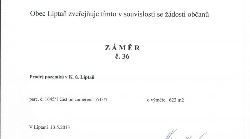 Záměr č. 36